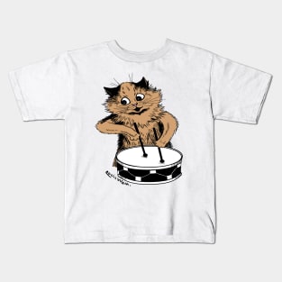 Drummer Cat Kids T-Shirt